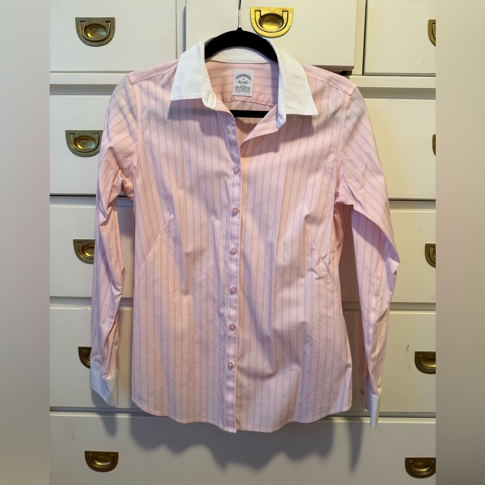 Brooks Brothers Pink Striped Button Down Shirt